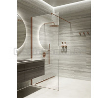 Душевая перегородка Knotlor Velum Crystal WI090 90х200 см, профиль римская бронза, стекло прозрачное