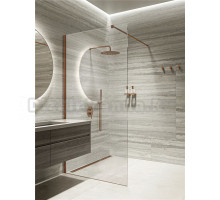Душевая перегородка Knotlor Velum Crystal WI100 100х200 см, профиль римская бронза, стекло прозрачное