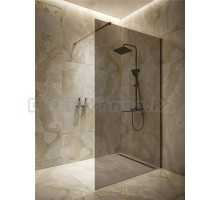 Душевая перегородка Knotlor Velum Onyx WI120 120х200 см, профиль оружейная сталь, стекло серое