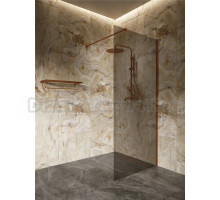 Душевая перегородка Knotlor Velum Onyx WI090 90х200 см, профиль римская бронза, стекло серое