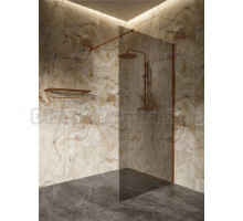 Душевая перегородка Knotlor Velum Onyx WI100 100х200 см, профиль римская бронза, стекло серое