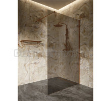 Душевая перегородка Knotlor Velum Onyx WI120 120х200 см, профиль римская бронза, стекло серое