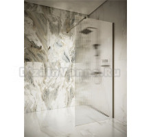 Душевая перегородка Knotlor Velum Ripple WI090 90х200 см, профиль оружейная сталь, стекло рифленое