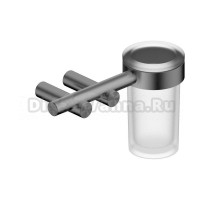 Стакан для ванной Abber Osten 316 AA1860BGG настенный, вороненая сталь, стеклянный