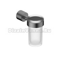 Стакан для ванной Abber Osten 316 AA1861BGG настенный, вороненая сталь, стеклянный