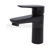 Смеситель для раковины 35k MIXLINE ML14-04BL б/отв п/гайку  ЧЕРНЫЙ (без подводки)