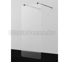 Душевая перегородка Wasserkraft Vechte 60W 60W40MB-MG 120 см, стабилизатор матовый черный, стекло матовое