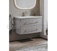 Тумба с раковиной Aqwella 5 stars Neringa 80 подвесная, серый туман