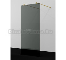 Душевая перегородка Wasserkraft Vechte 60W 60W46PG-TG 110 см, стабилизатор глянцевое золото, стекло тонированное