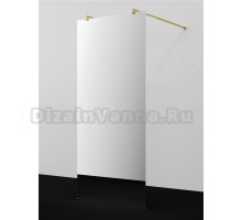 Душевая перегородка Wasserkraft Vechte 60W 60W39PG-MR 90 см, стабилизатор глянцевое золото, стекло зеркальное