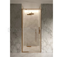 Душевая дверь в нишу Knotlor Shell HDIP0 90х200см, профиль римская бронза, стекло прозрачное