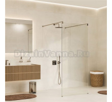 Душевая перегородка Wasserkraft Vechte 60W 60W39BN 90 см, стабилизатор никель, стекло прозрачное