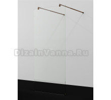 Душевая перегородка Wasserkraft Vechte 60W 60W40RG 120 см, стабилизатор розовое золото, стекло прозрачное