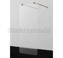 Душевая перегородка Wasserkraft Vechte 60W 60W40RG-MG 120 см, стабилизатор розовое золото, стекло матовое