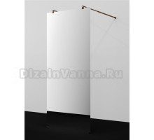 Душевая перегородка Wasserkraft Vechte 60W 60W46RG-MR 110 см, стабилизатор розовое золото, стекло зеркальное