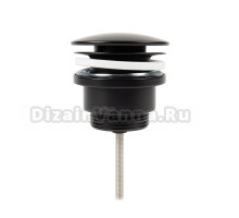 Донный клапан для раковины BOND BV0388 универсальный, матовый черный