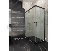 Душевой уголок Triton Фикс 120x90 см, без поддона, профиль блэк