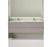 Тумба с раковиной Sancos Snob T 80 doha soft, 2 шт, раковина Ceramicanova Grace CN7023 с двумя чашами