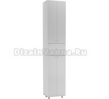 Шкаф-пенал для ванной Айсберг Промо 40 с ящиком, белый