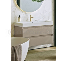 Тумба под раковину без столешницы Aqwella 5 stars Geometria 100 подвесная, 2 ящика, морская дюна