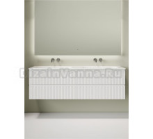 Тумба с раковиной Sancos Snob T 80 bianco, 2 шт, раковина Ceramicanova Grace CN7023wx с двумя чашами, без отверстий под смеситель