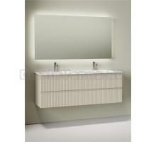 Комплект Тумба для комплекта Sancos Snob T 70, beige soft 2 шт + Мебельная раковина Ceramicanova Grace CN7022 + Донный клапан для раковины Ceramicanova CN2000 2 шт+ Смеситель Sancos Etna, хром, SC9001CH 2 шт + Зеркало для ванной комнаты Sancos Square 1400