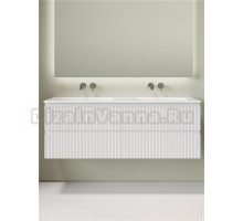 Тумба с раковиной Sancos Snob T 70 bianco, 2 шт, раковина Ceramicanova Grace CN7022wx с двумя чашами, без отверстий под смеситель