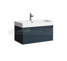 Тумба под раковину без столешницы Aqwella 5 stars Geometria 80 подвесная, 1 ящик, серая