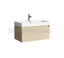 Тумба под раковину без столешницы Aqwella 5 stars Geometria 80 подвесная, 1 ящик, морская дюна