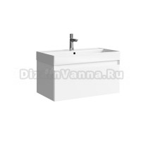 Тумба под раковину без столешницы Aqwella 5 stars Geometria 80 подвесная, 1 ящик, белая