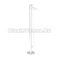 Напольный смеситель для ванны с душем Ravak Spring SG 080.10WHM белый матовый