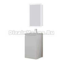 Мебель для ванной комнаты Style Line Батлер Люкс Plus 50 напольная, белый глянец, раковина жасмин