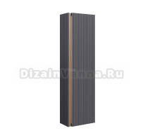 Шкаф-пенал для ванной Jorno Filoro 35 подвесной, антрацит