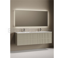 Комплект Тумба Sancos Snob R 80 beige soft, 2 шт. + Раковина Ceramicanova Grace CN7023 + Донный Ceramicanova CN2000, 2 шт. + Смеситель Sancos Etna SC9001CH, 2 шт. + Зеркало Sancos Square 1600х800 SQ1600