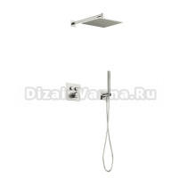 Душевой комплект с термостатом Sancos Linn, с внутренней частью, брашированный никель, PVD покрытие, SC9022BN