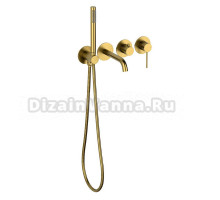 Встраиваемый смеситель для душа и ванны Timo Saona 2314/20YSM С ВНУТРЕННЕЙ ЧАСТЬЮ, золото шлифованное