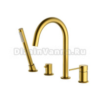 Смеситель на борт ванны Timo Saona 2320/20Y золото шлифованное