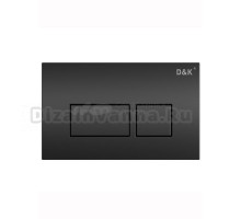 Кнопка смыва для унитаза D&K Berlin DB1439025 пластик, цвет матовый черный