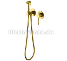 Гигиенический душ Timo Saona 2339/20SM со смесителем, С ВНУТРЕННЕЙ ЧАСТЬЮ, с защитой от ожогов, золото шлифованное