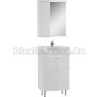 Мебель для ванной комнаты Айсберг Промо 50 2 дверцы, 1 ящик, белая
