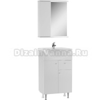 Мебель для ванной комнаты Айсберг Промо 55 2 дверцы, 1 ящик, белая