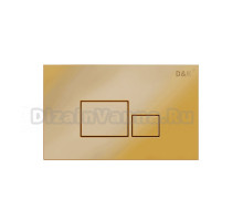 Кнопка смыва для унитаза D&K Quadro DB1519003 пластик, цвет матовое золото