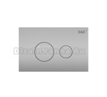 Кнопка смыва для унитаза D&K Venice DB1029002 пластик, цвет матовый хром