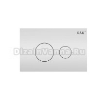Кнопка смыва для унитаза D&K Venice DB1029016 пластик, цвет глянцевый белый