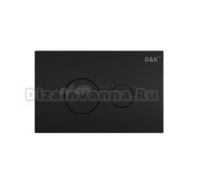 Кнопка смыва для унитаза D&K Venice DB1029025 пластик, цвет матовый черный