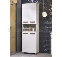 Шкаф Vigo Plaza 600 с бельевой корзиной, белый