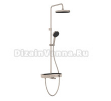 Душевая стойка VitrA Core Round A4730934EXP с термостатом, брашированный никель