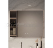 Зеркало Vincea VLM-4F100GM-2 100x80, с подсветкой и антизапотевателем, вороненая сталь