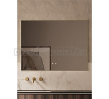 Зеркало Vincea VLM-4F100BG-2 100x80, с подсветкой и антизапотевателем, брашированное золото