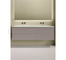 Тумба с раковиной Sancos Snob R 80 doha soft, 2 шт, раковина Ceramicanova Grace с двумя чашами, без отверстий под смеситель CN7023wx